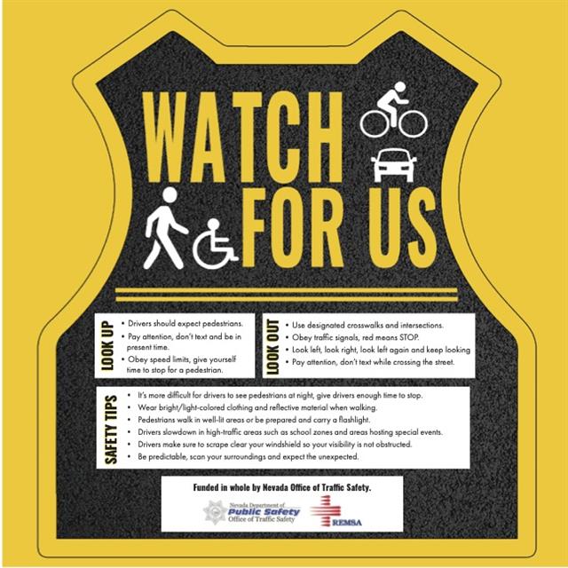 This flyer has safety tips for walking and biking.